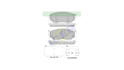 Placute frana ICER IE182244, Fata
