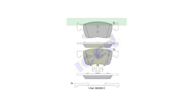 Placute frana ICER IE182245, Fata