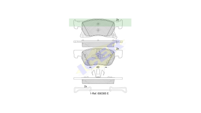 Placute frana ICER IE182246, Fata