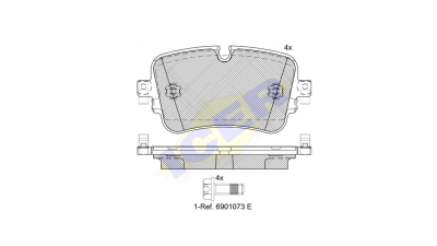Placute frana ICER 182248