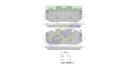 Placute frana ICER 182254