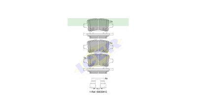 Placute frana ICER IE182257, Spate