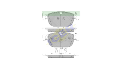 Placute frana ICER IE182272, Fata