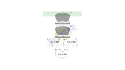 Placute frana ICER IE182282, Fata