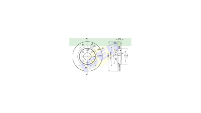 Set disc frana Icer 78BD47502, parte montare : Punte Fata