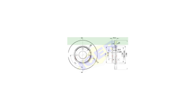 Set disc frana Icer 78BD53442, parte montare : Punte Fata