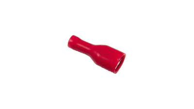 Conector electric prin apasare tip mama plat, mufa pentru inadire diam 0.25-1.5mm, 6.3mm, Rosu 