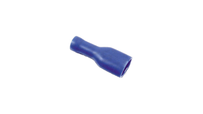 Conector electric prin apasare tip mama tubular, mufa pentru inadire diam 1.5mm-2.5mm, 6.3mm, Albastru 