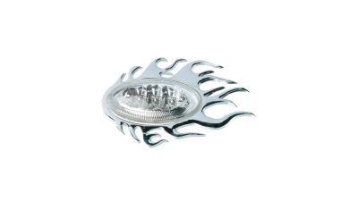 Ornament 3D Flaming crom 105x65 mm pentru Peugeot Citroen
