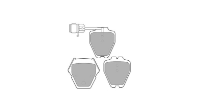 Set placute frana Delphi LP1633, parte montare : Punte Fata