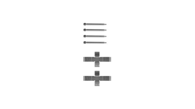 Set accesorii placute frana Delphi LX0047, parte montare : Punte Fata