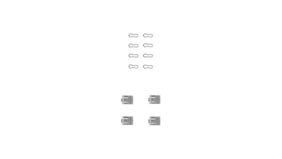 Set accesorii placute frana Delphi LX0075, parte montare : Punte Fata