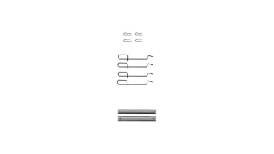 Set accesorii placute frana Delphi LX0113, parte montare : Punte Fata
