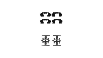 Set accesorii placute frana Delphi LX0130, parte montare : Punte Fata