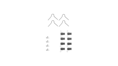 Set accesorii placute frana Delphi LX0131, parte montare : Punte Fata