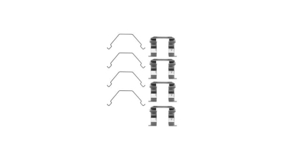 Set accesorii placute frana Delphi LX0159, parte montare : Punte Fata