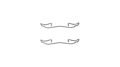 Set accesorii placute frana Delphi LX0167, parte montare : Punte Fata