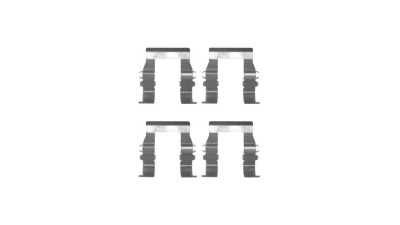 Set accesorii placute frana Delphi LX0171, parte montare : Punte Fata
