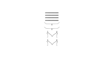 Set accesorii placute frana Delphi LX0182, parte montare : Punte Fata