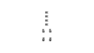 Set accesorii placute frana Delphi LX0183, parte montare : Punte Fata