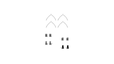 Set accesorii placute frana Delphi LX0258, parte montare : Punte Fata