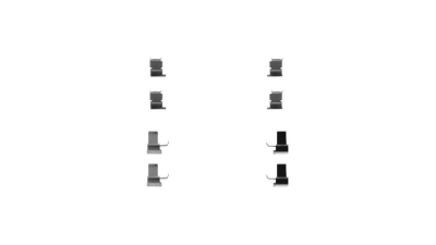 Set accesorii placute frana Delphi LX0259, parte montare : Punte Spate