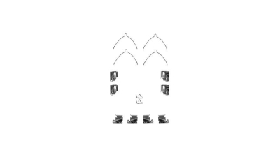 Set accesorii placute frana Delphi LX0265, parte montare : Punte Fata