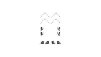 Set accesorii placute frana Delphi LX0266, parte montare : Punte Fata