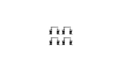 Set accesorii placute frana Delphi LX0283, parte montare : Punte Fata