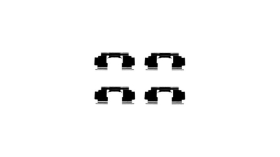 Set accesorii placute frana Delphi LX0301, parte montare : Punte Fata