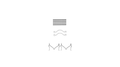 Set accesorii placute frana Delphi LX0306, parte montare : Punte Fata