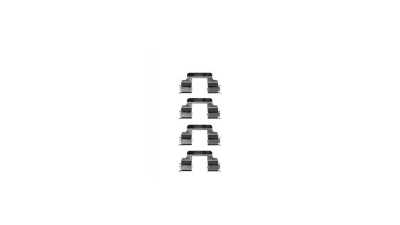 Set accesorii placute frana Delphi LX0334, parte montare : Punte Fata