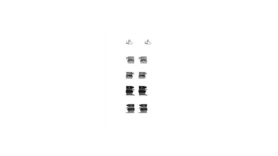 Set accesorii placute frana Delphi LX0339, parte montare : Punte Fata