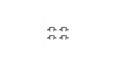 Set accesorii placute frana Delphi LX0341, parte montare : Punte Fata