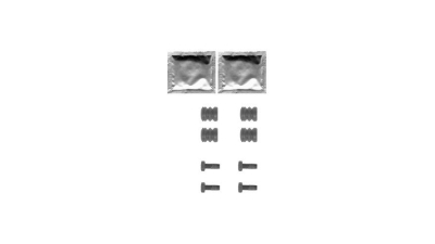 Set accesorii placute frana Delphi LX0355, parte montare : Punte Fata