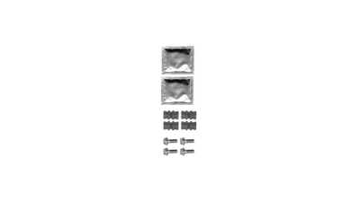 Set accesorii placute frana Delphi LX0356, parte montare : Punte Fata
