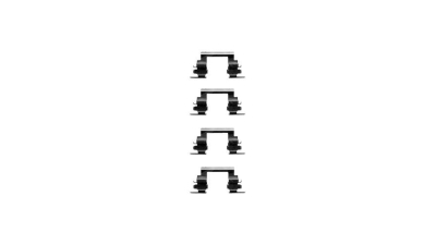 Set accesorii placute frana Delphi LX0364, parte montare : Punte Fata