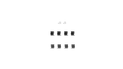 Set accesorii placute frana Delphi LX0366, parte montare : Punte Fata