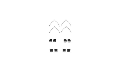 Set accesorii placute frana Delphi LX0373, parte montare : Punte Fata