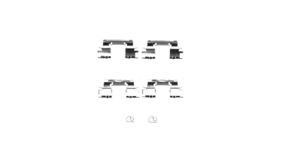 Set accesorii placute frana Delphi LX0385, parte montare : Punte Fata
