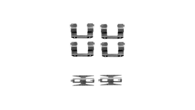 Set accesorii placute frana Delphi LX0387, parte montare : Punte Fata