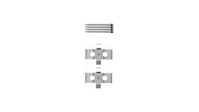 Set accesorii placute frana Delphi LX0393, parte montare : Punte Fata