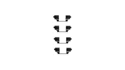 Set accesorii placute frana Delphi LX0403, parte montare : Punte Fata