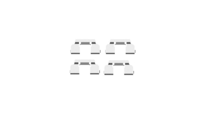 Set accesorii placute frana Delphi LX0410, parte montare : Punte Fata