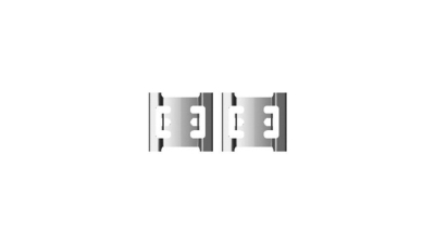 Set accesorii placute frana Delphi LX0428, parte montare : Punte Fata