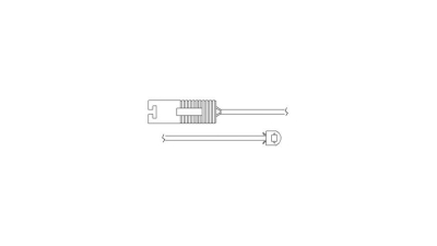 Senzor uzura placute frana Delphi LZ0119, parte montare : Punte Spate
