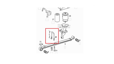 Brida Arc Punte Fata M 14x1.5 L=140 Mm - O.E. Mercedes A6673516125