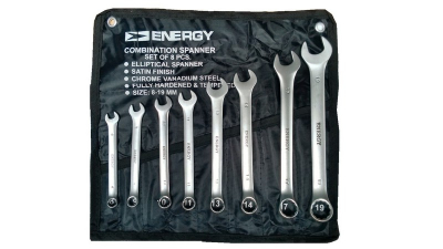 Set chei combinate 8 piese 8, 9, 10, 11, 13, 14, 17, 19mm , cheie fixa + cheie inelara