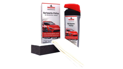 Pasta lustruire cu ceara NIGRIN Hard Wax Polish Turbo 500 ml; + laveta si burete