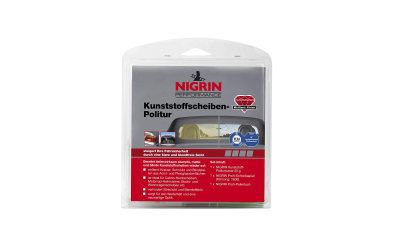 Kit reparatie zgarieturi plastic si zgarieturi Nigrin Kunststoffscheiben-Politur-Set pentru sticla acrilica si elementelor din plexiglas , lunete, casca moto, geamuri autorulote, stopuri)